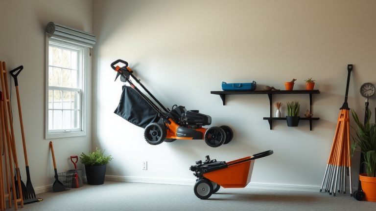 How To Hang Lawn Mower On Wall?