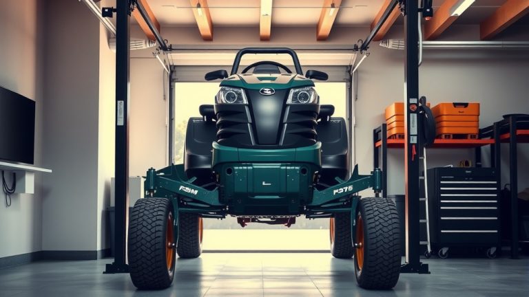 How To Lift Lawn Mower With 2 Post Lift?