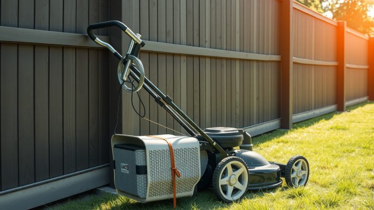 How To Secure A Lawn Mower Outside?