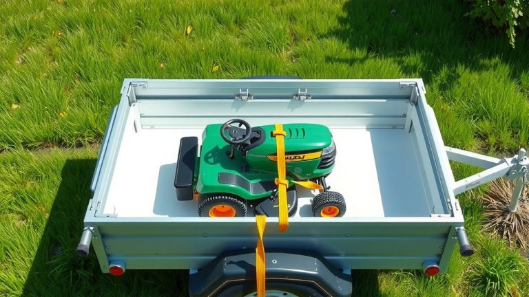 How To Strap A Lawn Mower To A Trailer?