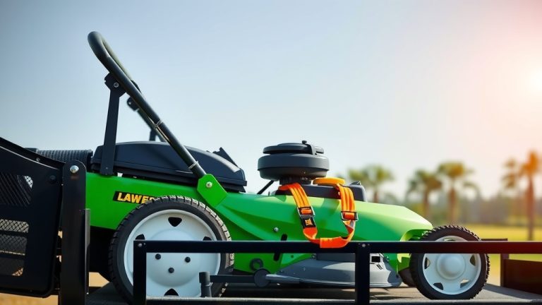 How To Tie Down Lawn Mower On Trailer?