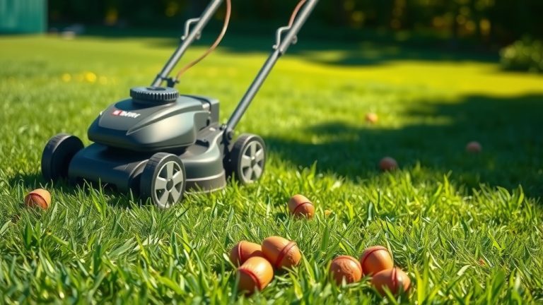 Will A Lawn Mower Pick Up Acorns?