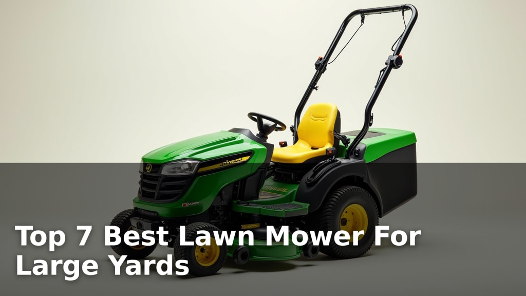 Top 7 Best Lawn Mower For Large Yards