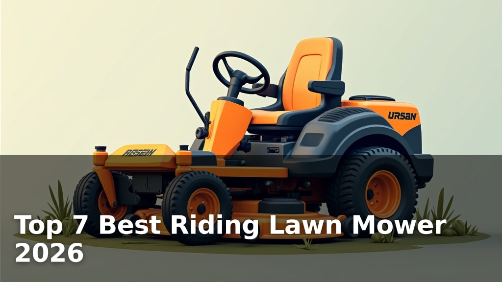 Top 7 Best Riding Lawn Mower 2026