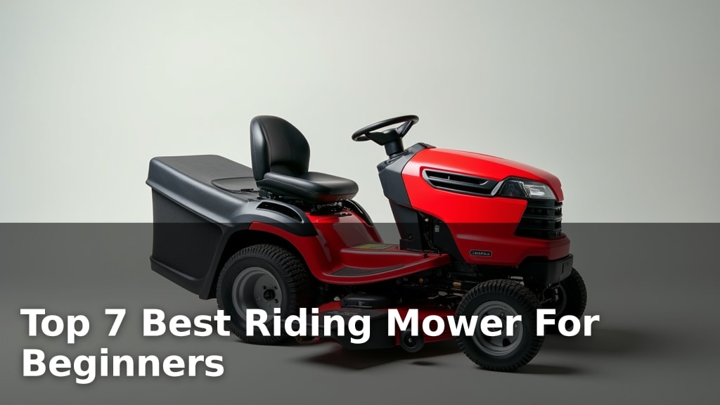 Top 7 Best Riding Mower For Beginners
