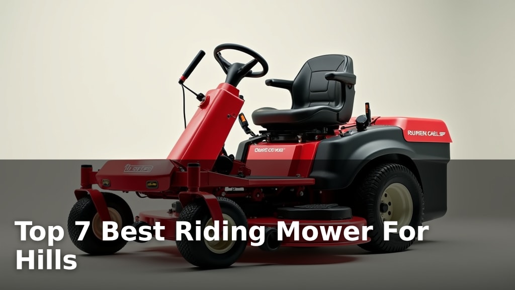 Top 7 Best Riding Mower For Hills
