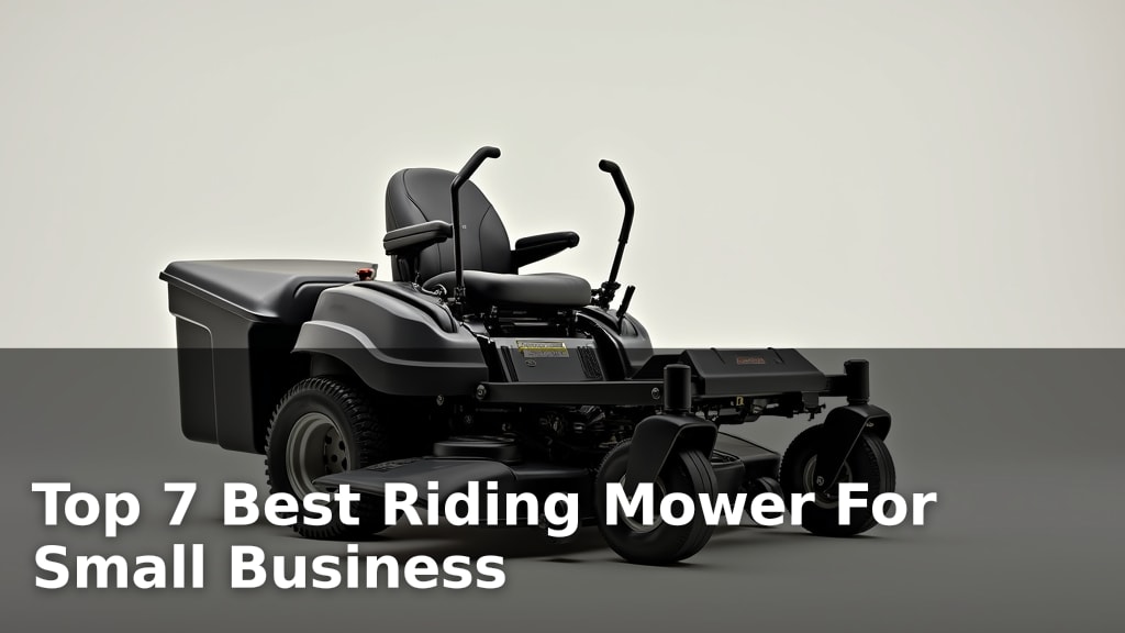 Top 7 Best Riding Mower For Small Business