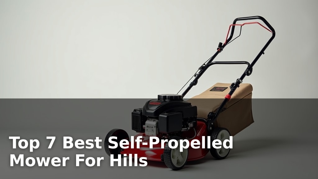 Top 7 Best Self-Propelled Mower For Hills