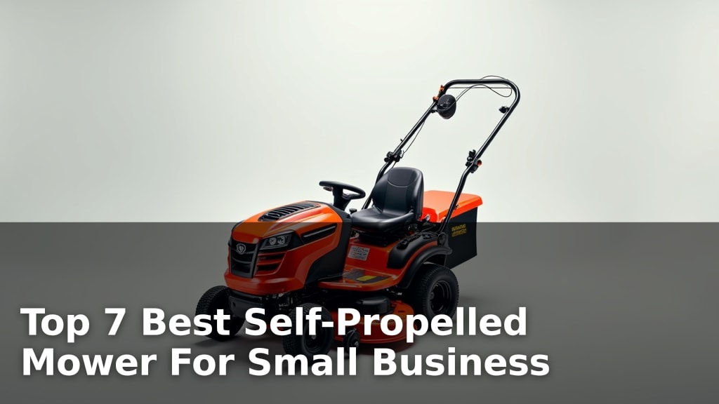 Top 7 Best Self-Propelled Mower For Small Business