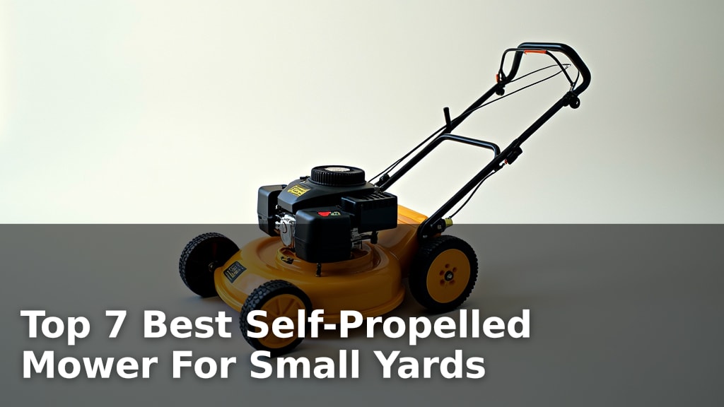 Top 7 Best Self-Propelled Mower For Small Yards