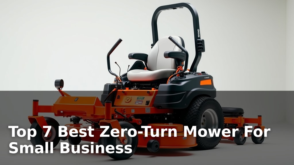 Top 7 Best Zero-Turn Mower For Small Business