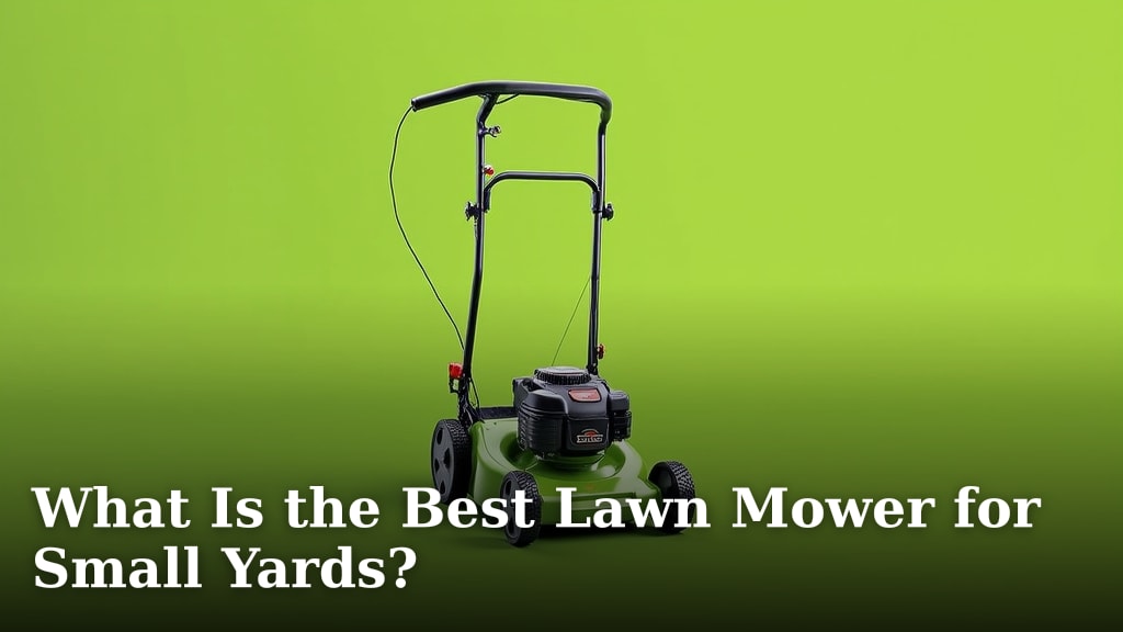 What Is the Best Lawn Mower for Small Yards?