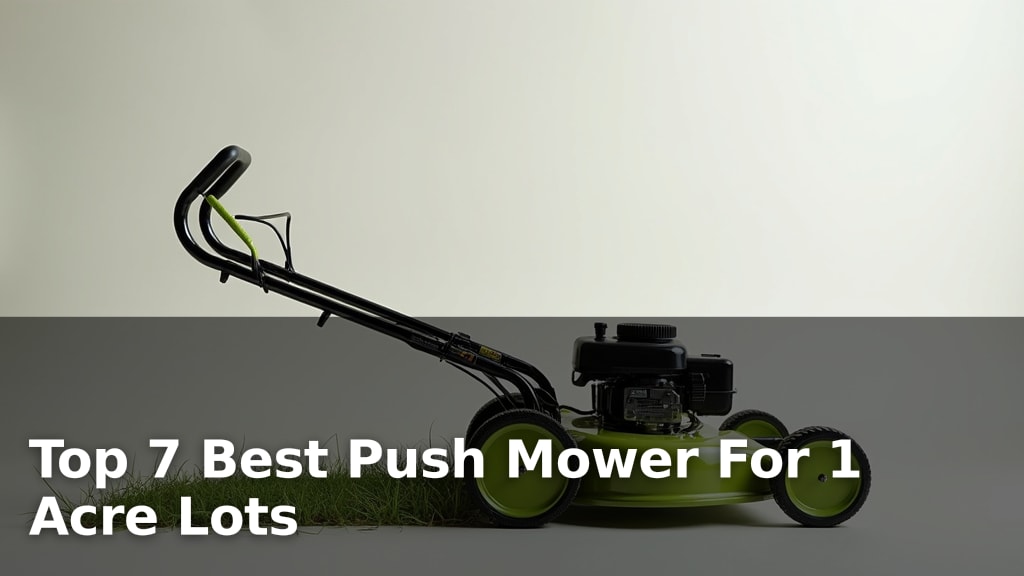 Top 7 Best Push Mower For 1 Acre Lots