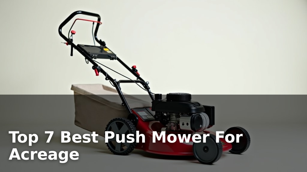 Top 7 Best Push Mower For Acreage