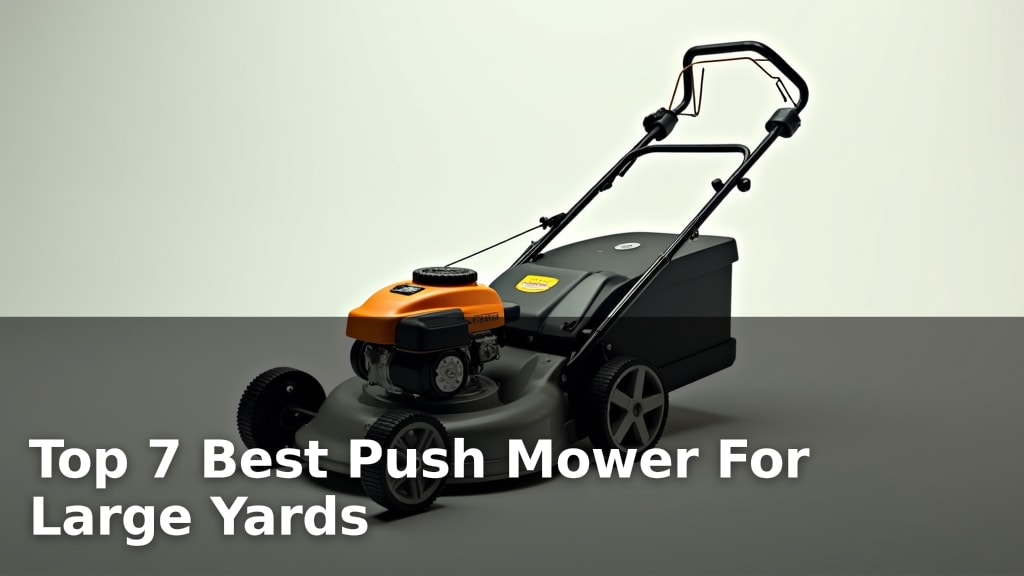 Top 7 Best Push Mower For Large Yards