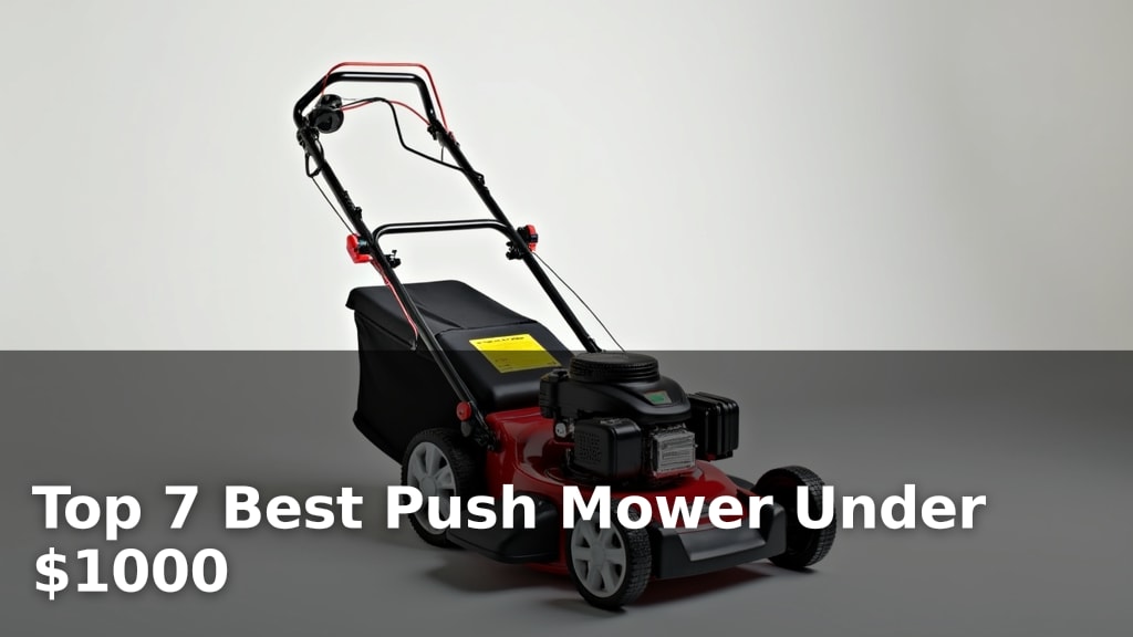 Top 7 Best Push Mower Under $1000