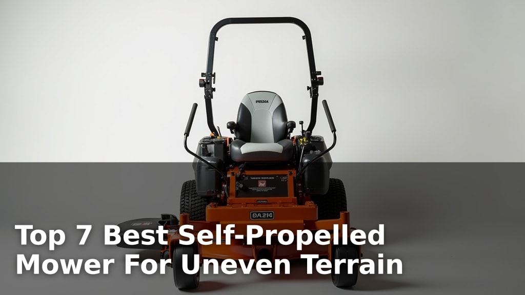 Top 7 Best Self-Propelled Mower For Uneven Terrain