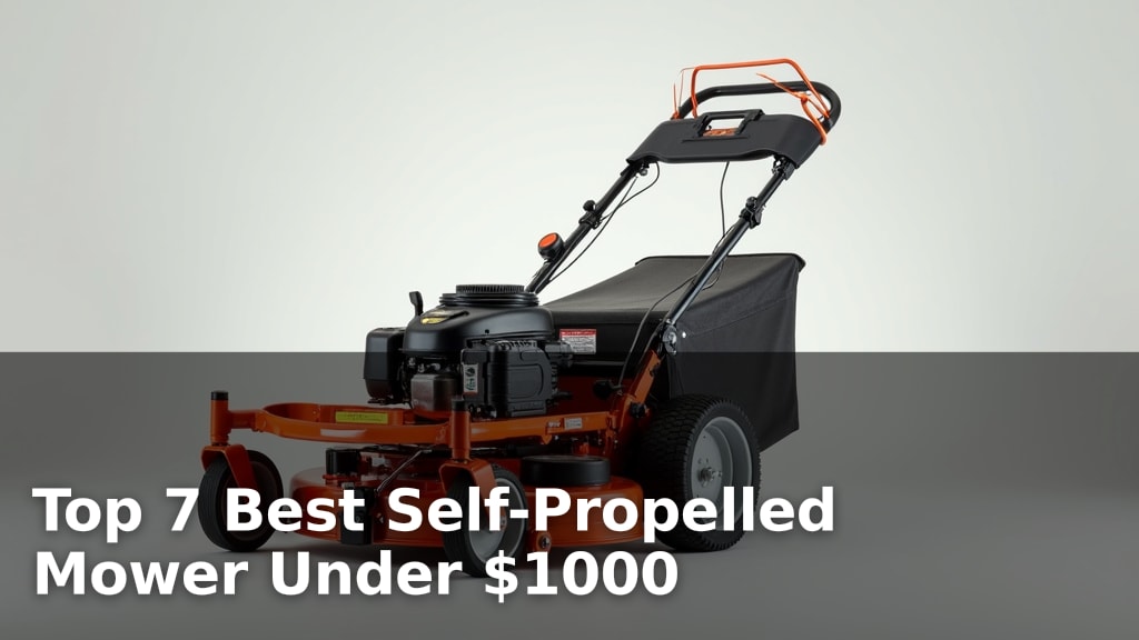 Top 7 Best Self-Propelled Mower Under $1000