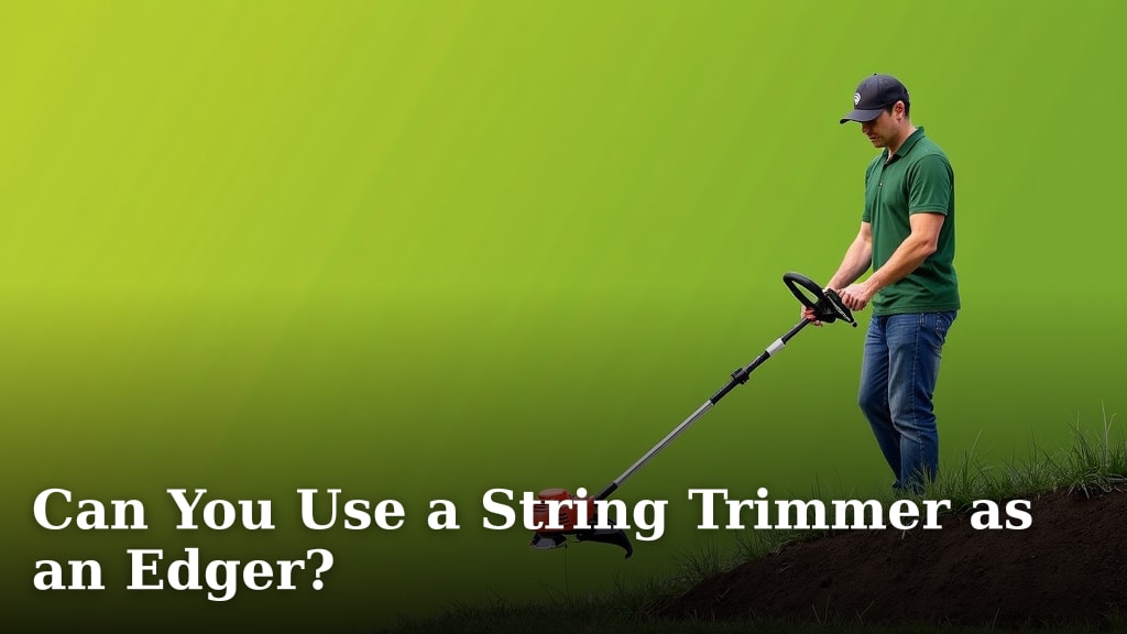 Can You Use a String Trimmer as an Edger?