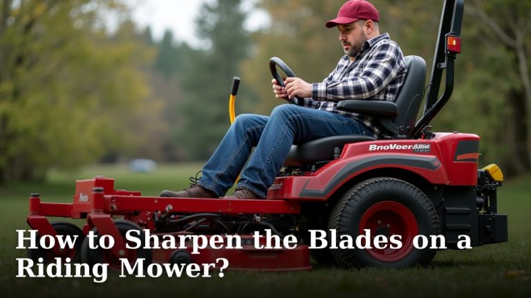 How to Sharpen the Blades on a Riding Mower?