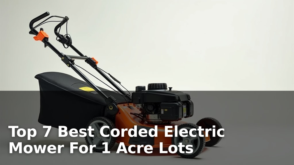 Top 7 Best Corded Electric Mower For 1 Acre Lots