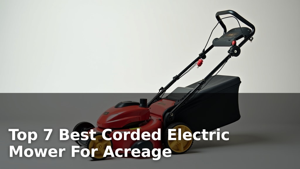Top 7 Best Corded Electric Mower For Acreage