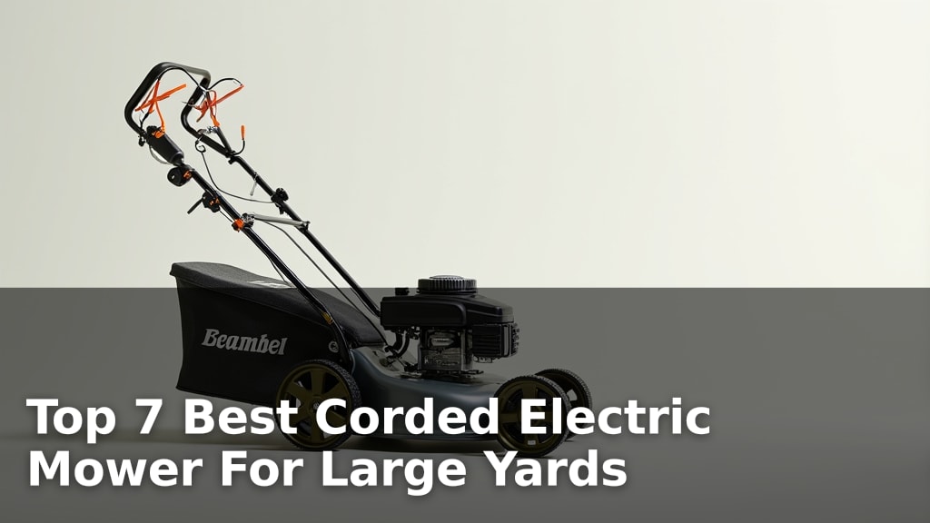 Top 7 Best Corded Electric Mower For Large Yards