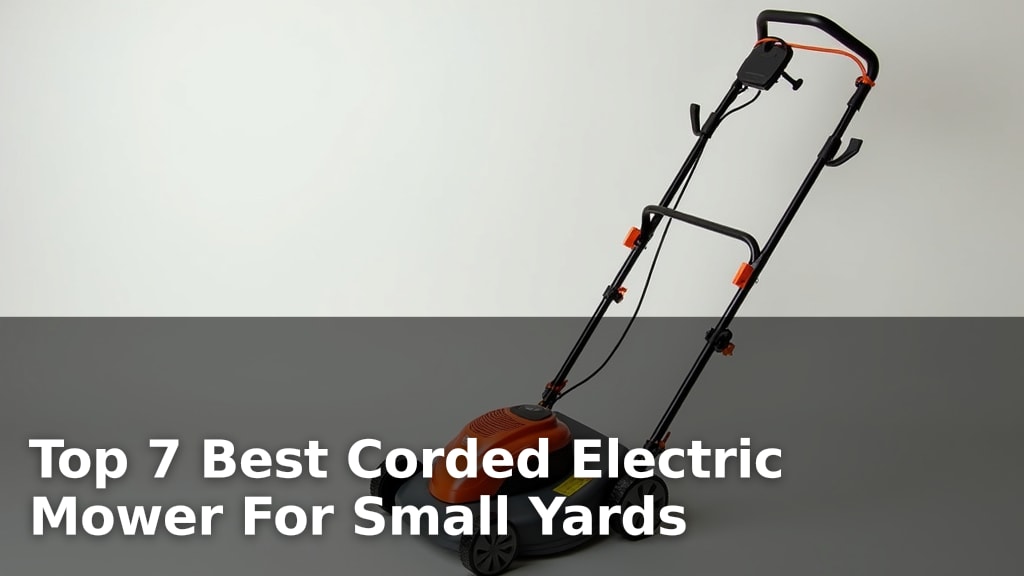 Top 7 Best Corded Electric Mower For Small Yards