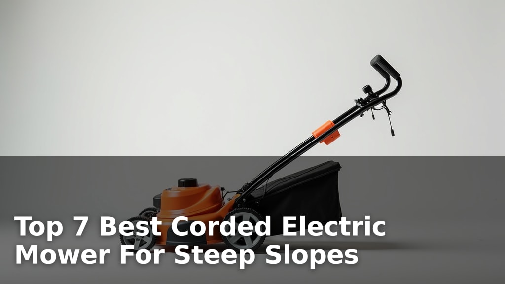 Top 7 Best Corded Electric Mower For Steep Slopes