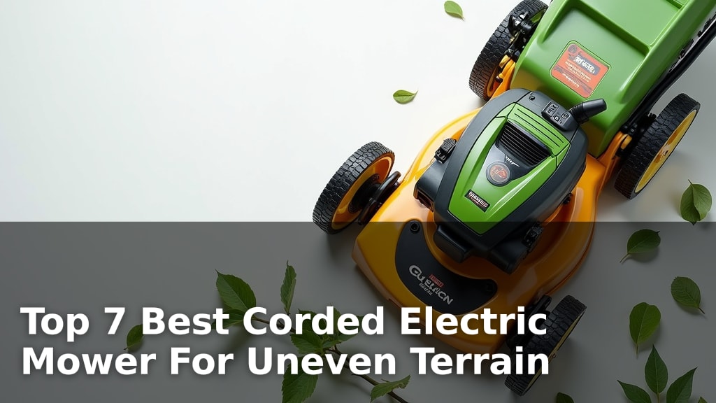 Top 7 Best Corded Electric Mower For Uneven Terrain