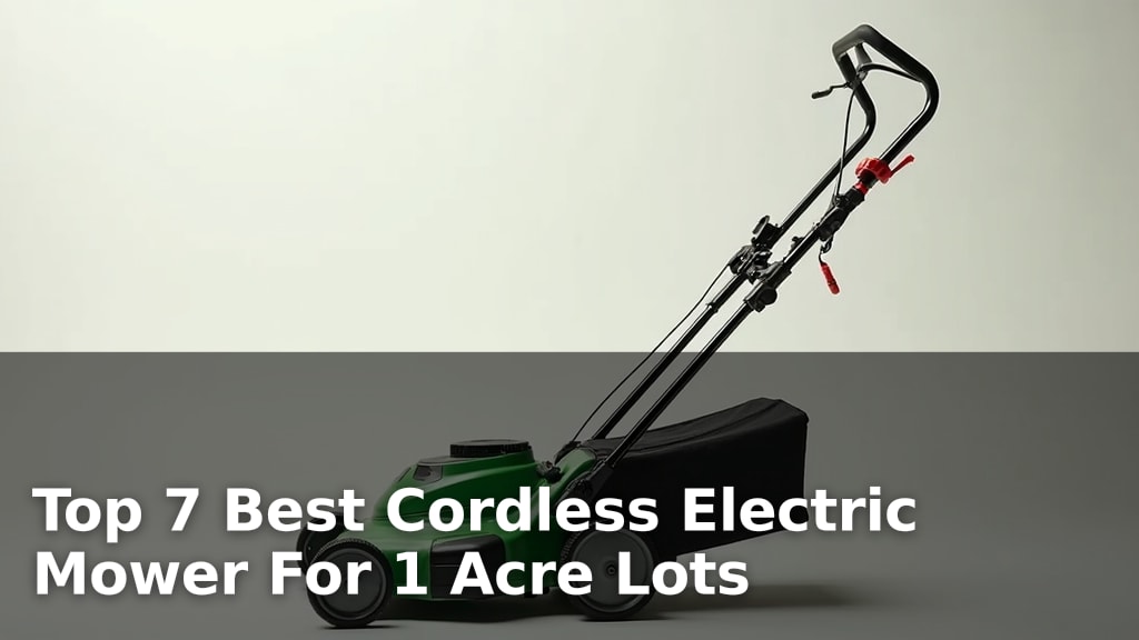 Top 7 Best Cordless Electric Mower For 1 Acre Lots
