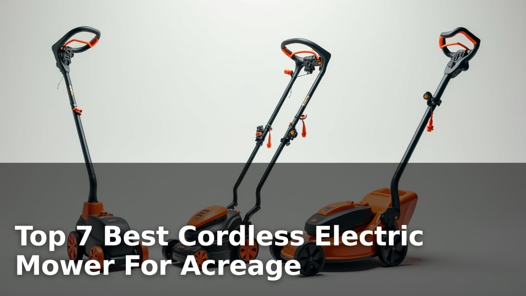 Top 7 Best Cordless Electric Mower For Acreage