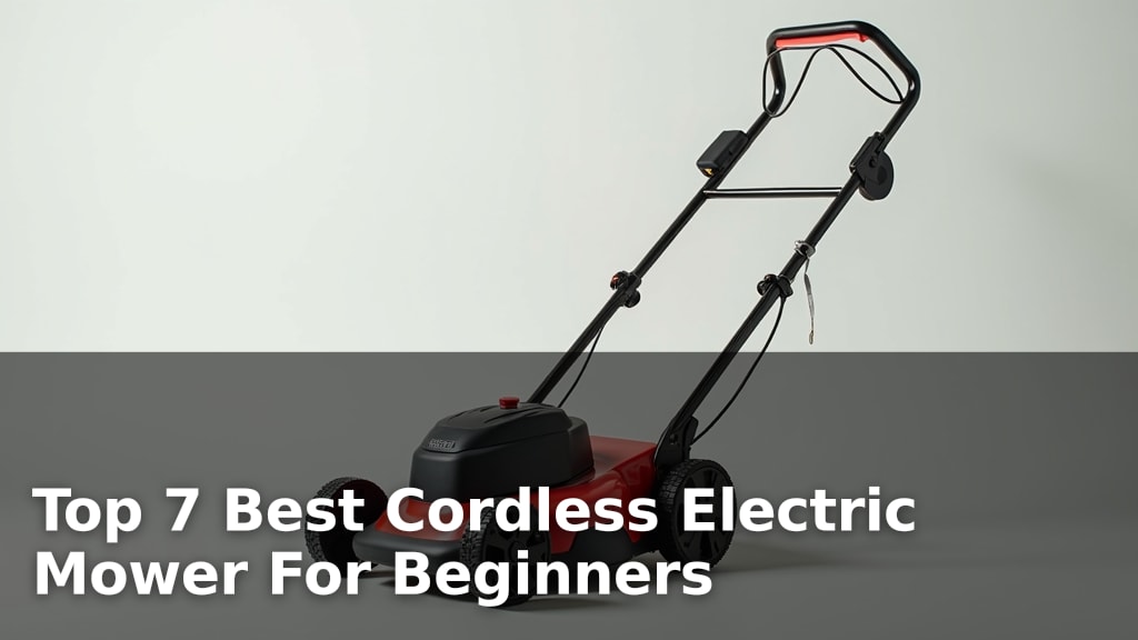 Top 7 Best Cordless Electric Mower For Beginners
