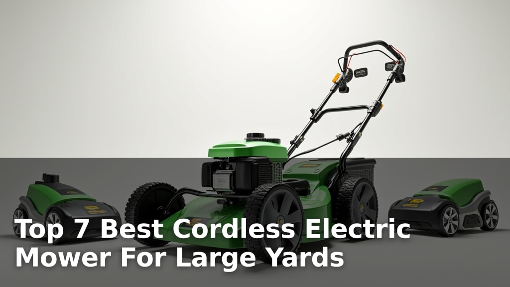 Top 7 Best Cordless Electric Mower For Large Yards
