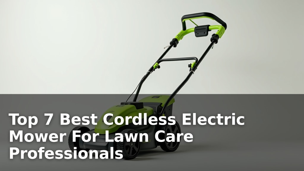 Top 7 Best Cordless Electric Mower For Lawn Care Professionals