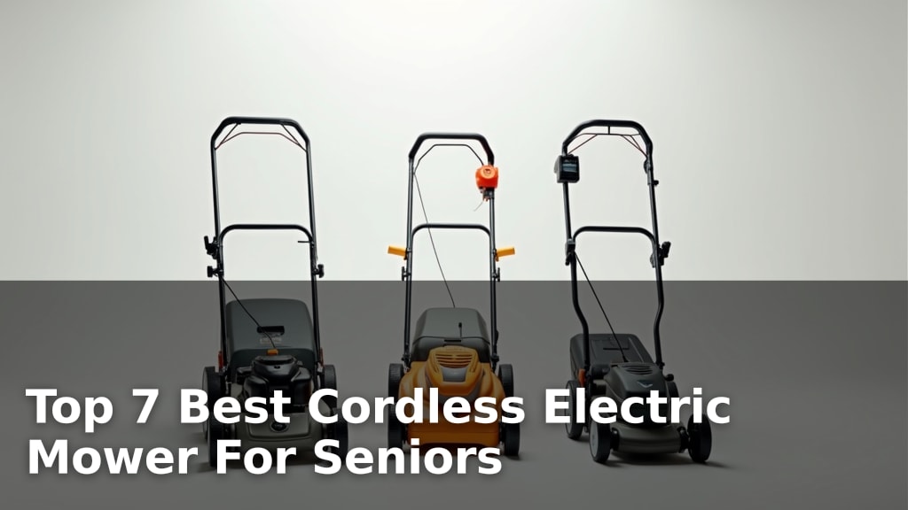 Top 7 Best Cordless Electric Mower For Seniors