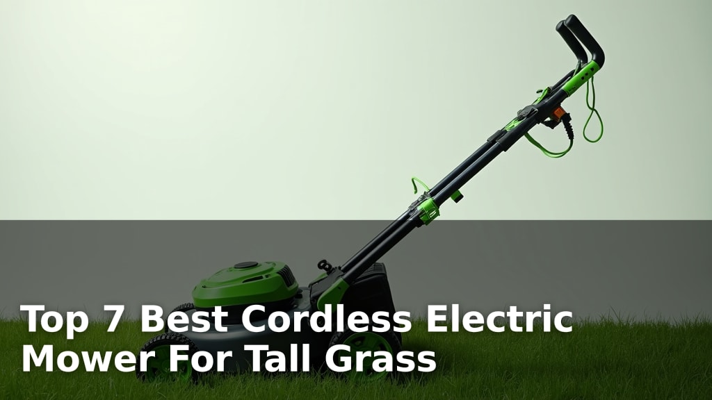 Top 7 Best Cordless Electric Mower For Tall Grass