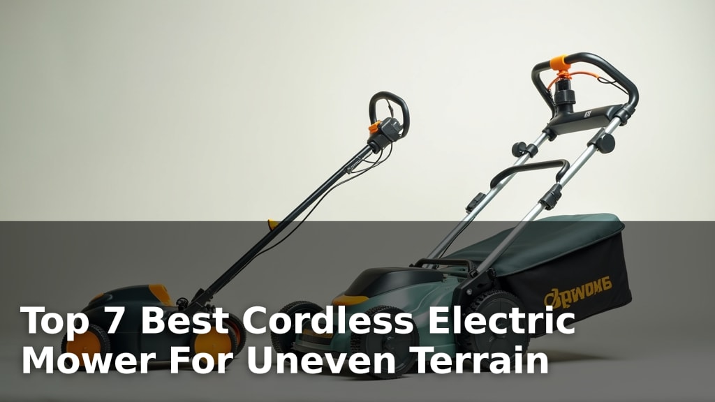 Top 7 Best Cordless Electric Mower For Uneven Terrain