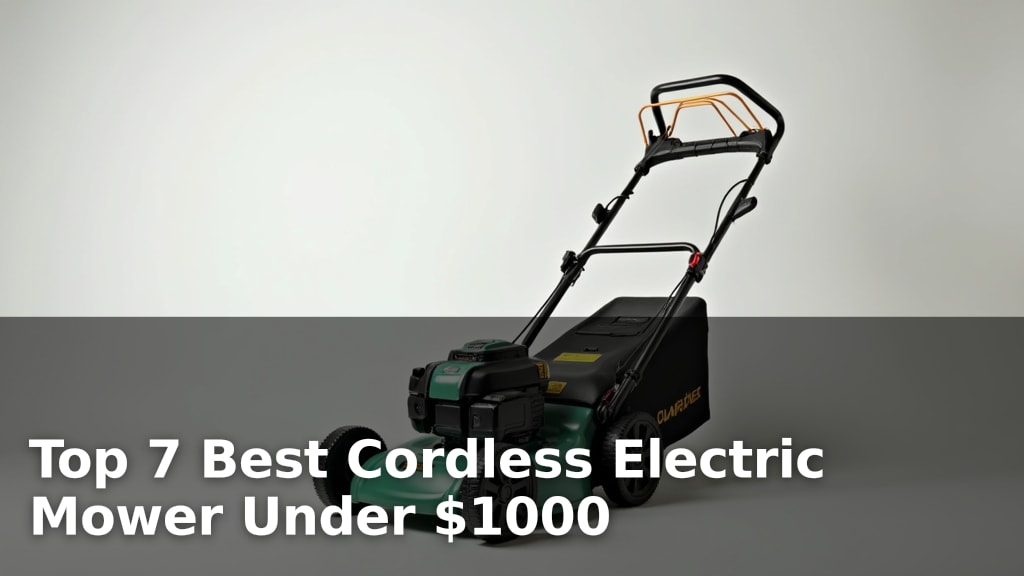 Top 7 Best Cordless Electric Mower Under $1000