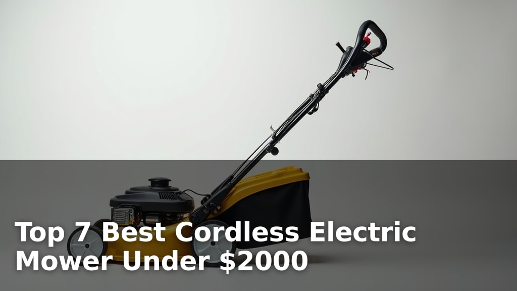 Top 7 Best Cordless Electric Mower Under $2000