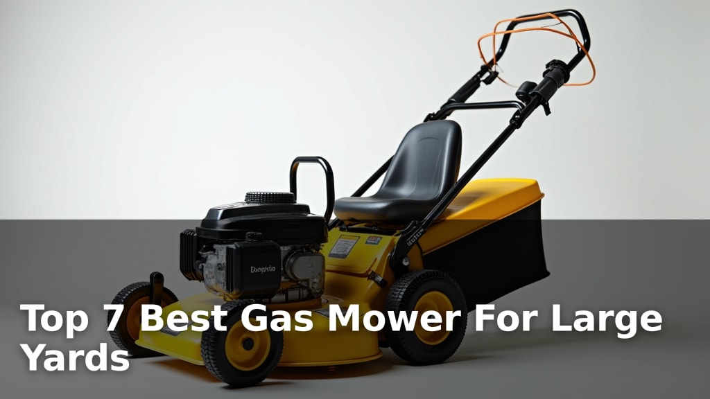 Top 7 Best Gas Mower For Large Yards
