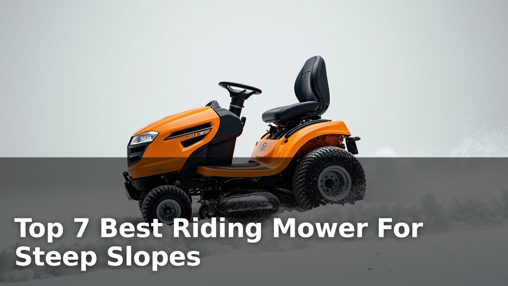 Top 7 Best Riding Mower For Steep Slopes