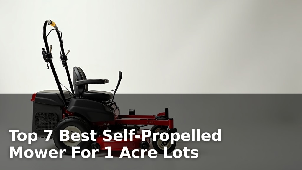 Top 7 Best Self-Propelled Mower For 1 Acre Lots