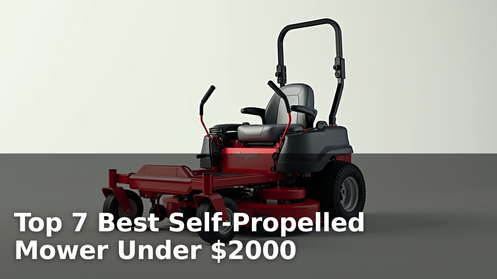 Top 7 Best Self-Propelled Mower Under $2000
