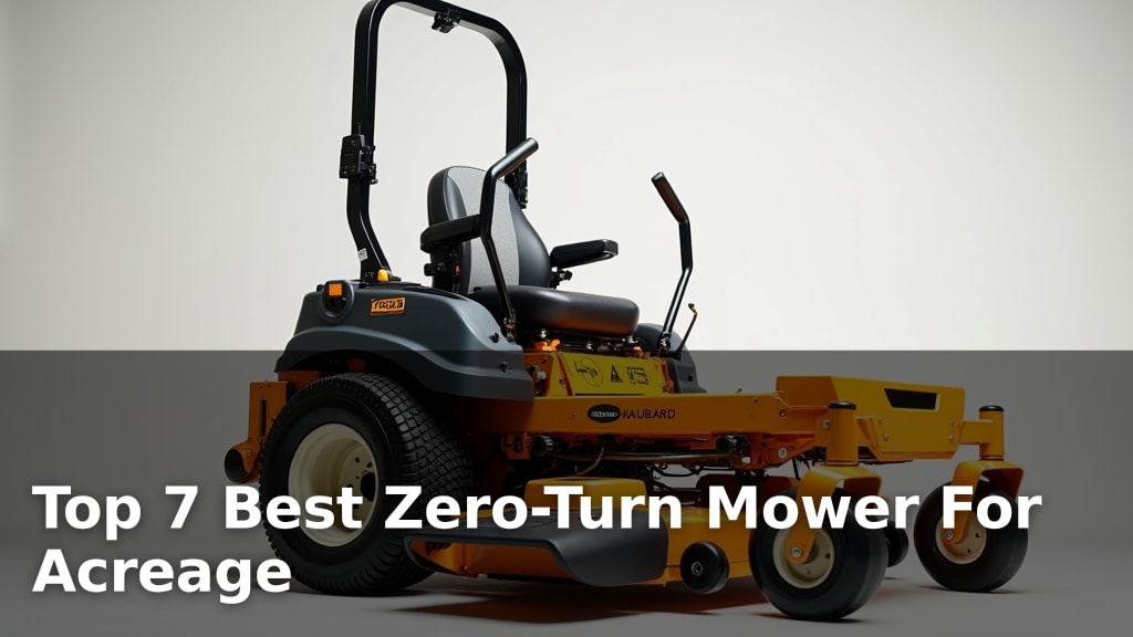 Top 7 Best Zero-Turn Mower For Acreage