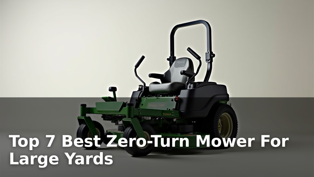 Top 7 Best Zero-Turn Mower For Large Yards