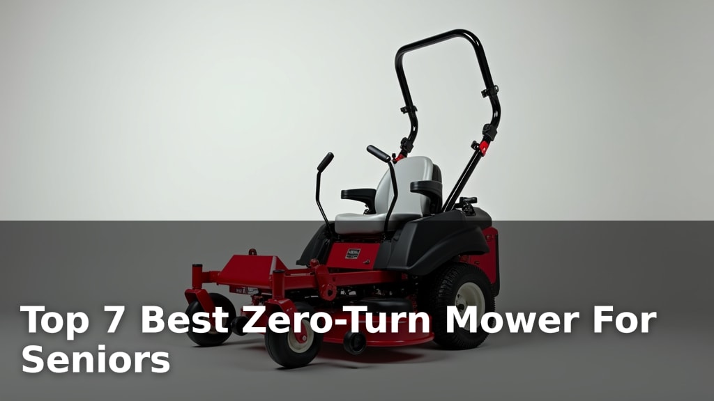 Top 7 Best Zero-Turn Mower For Seniors