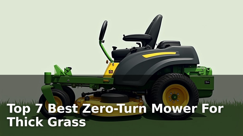 Top 7 Best Zero-Turn Mower For Thick Grass