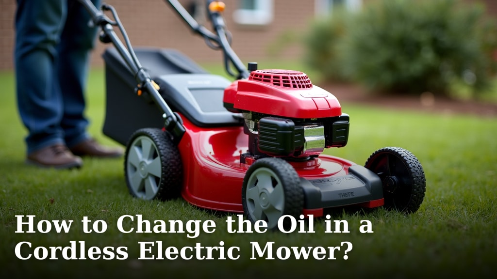 How to Change the Oil in a Cordless Electric Mower?