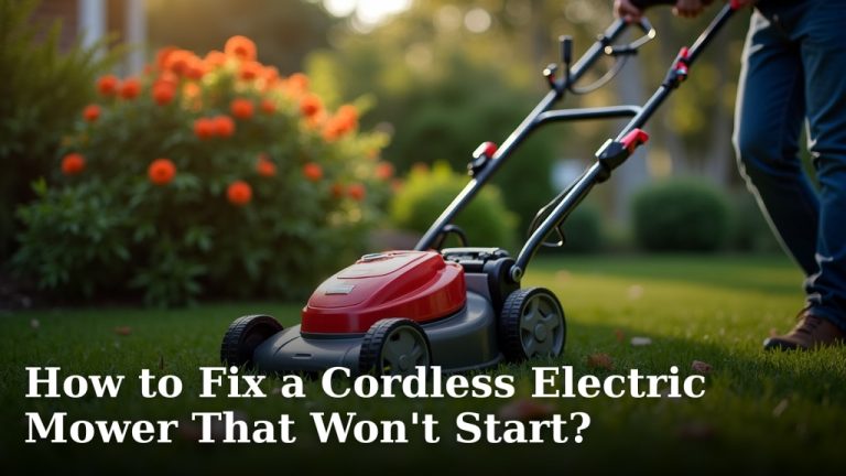 How to Fix a Cordless Electric Mower That Won't Start?